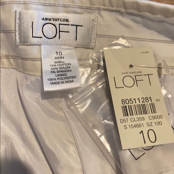 LOFT WHITE PINSTRIPE BLAZER SZ 8 & ANN PANTS 10‎ - Picture 10 of 11